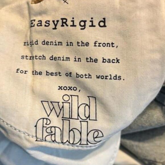 NWT Wild Fable Jeans 17 EasyRigid 90s Relaxed Crop Wide Leg Raw Hem Medium Wash - Picture 9 of 9